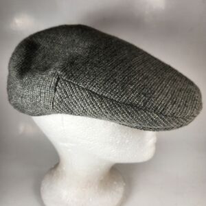 BEACON HILL Driving Flat Cap Hat Men's Large Gray Wool Newsboy Dadcore Vintage
